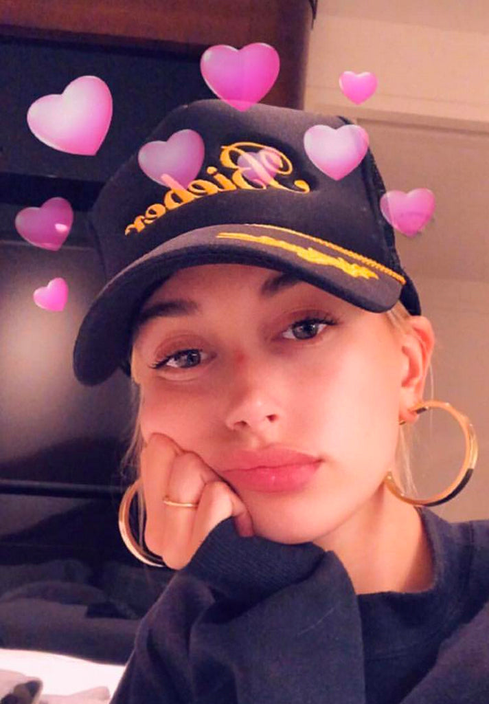 Custom Cloney Top Gun Hat on Hailey Bieber