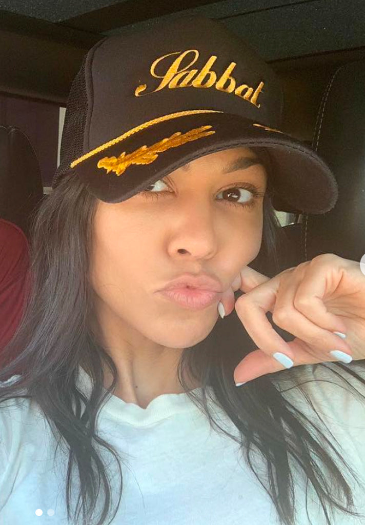 Custom Cloney Top Gun Hat on Kourtney Kardashian